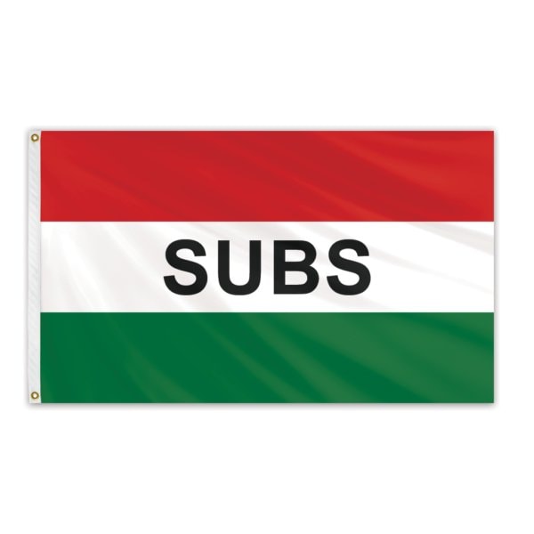 Global Flags Unlimited Subs Red/White/Green Message Flag 3'x5' Standard Flag 204625 Zoro
